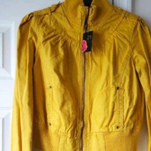 Forever 21 Yellow Zip-Up Jacket